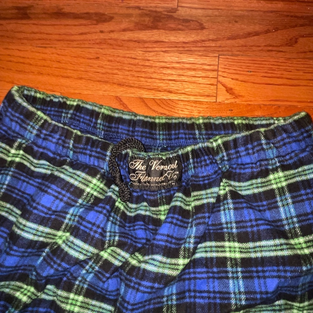 Kids Plaid Joggers - Blue and Green